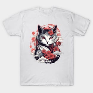 Cat geisha Nekomata T-Shirt